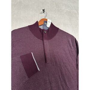 Brooks Brothers Burgundy Zip Up Sweater